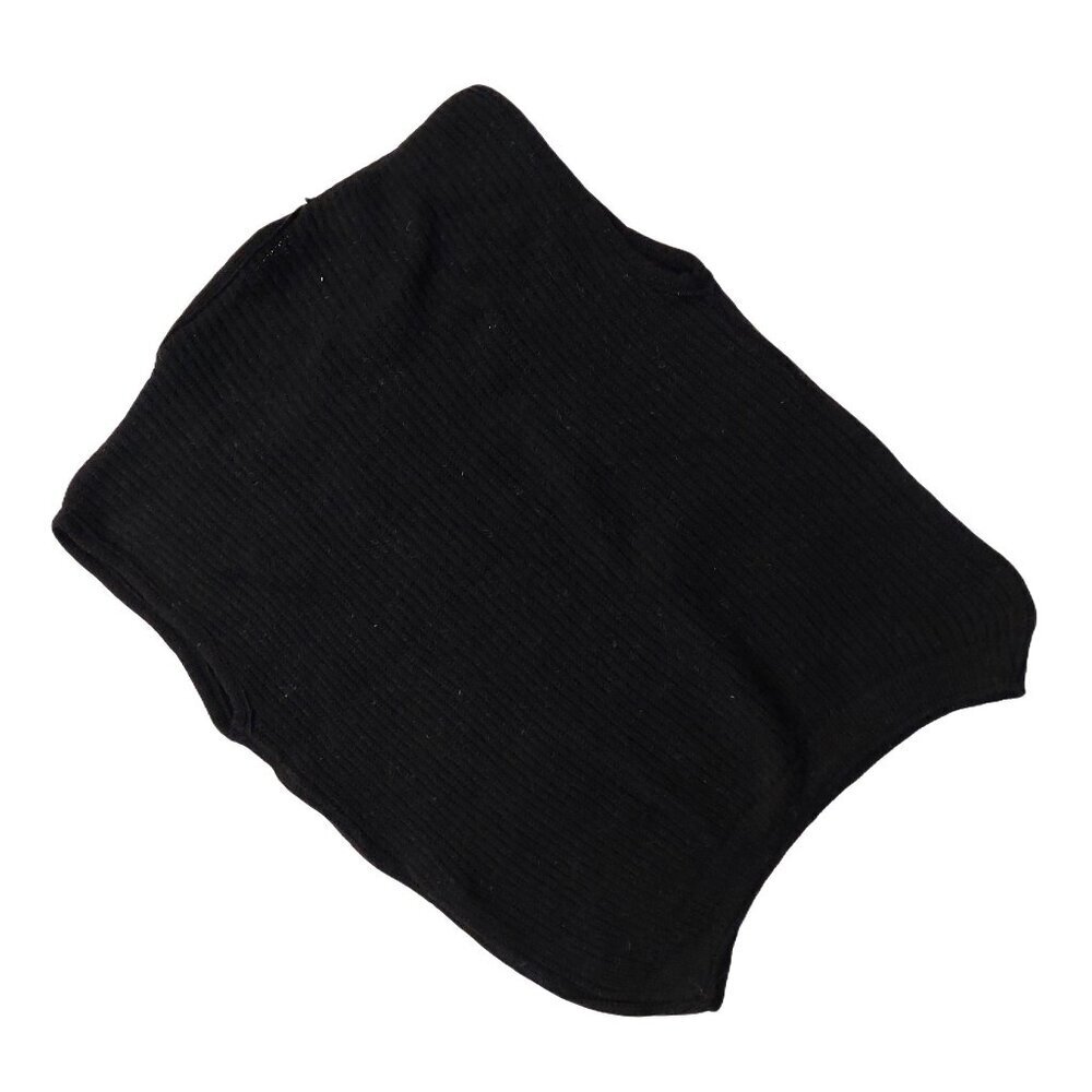 Retro Vintage 1940s-1960s Black Crewneck Sleeveless Knit Sweater Vest Top - Picture 6 of 7